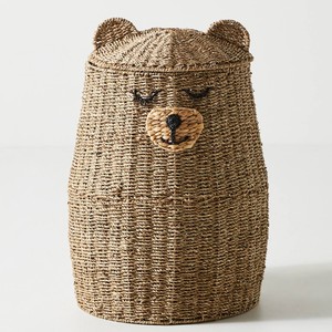 Natural seagrass <b>basket</b> <b>with</b> conical <b>lid</b> baby kid cabinet storage container woven sea grass <b>baskets</b> - Product Image 5