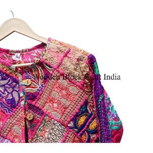 Vintage Cotton Ladies Fashionable New Quilted Embroidered Jacket Suzani Oversize Winter Autumn Kimono <b>Robe</b> Long <b>Coat</b> Occasions - Product Image 4