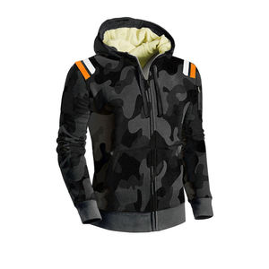 2025 New Arrival Full Sleeve Fleece Men's <b>Zip</b>-<b>Up</b> <b>Hoodie</b> <b>Black</b> Motorbike Printed Jacket for Winter Sportswear Racing Team - Product Image 4
