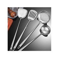 Cuillère de cuisson en acier miroir fabrication de haute qualité 2 pièces cuillère à riz louche à soupe écumoire ustensiles de cuisine