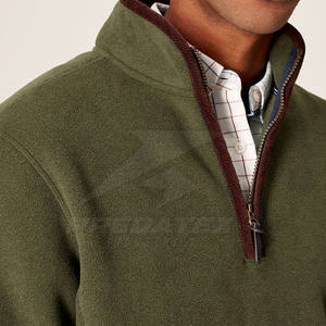 Cotton Blended <b>Quarter</b> Zipper Sweater For Men <b>Women</b> Lightweight Comfortable High Quality Fabric - Product Image 4