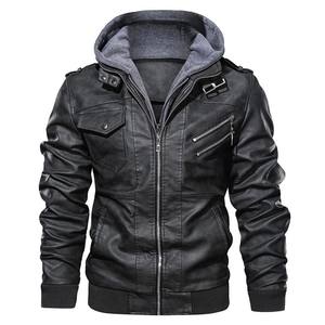 Recién llegado personalizado a prueba de viento casual negro montar motociclista hombres chaquetas de cuero elegante moda chaquetas de cuero genuino - Product Image 3