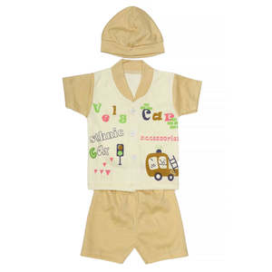 Trajes de 3 piezas para recién nacidos - Color Fawn - Product Image 1