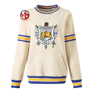 เสื้อแขนยาวผ้าโพลีเอสเตอร์/คอตตอน ปักลายโลโก้สมาคมนักศึกษาหญิง (Sorority SGR) ดีไซน์ล่าสุด ปรับแต่งลายปักบริเวณคอเสื้อได้ - Product Image 3