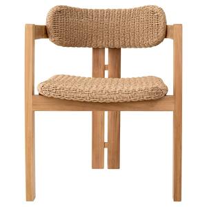 Dony Teak Solid Wooden Woven <b>Rattan</b> Dining <b>Chair</b> Modern Design for Indoor <b>Outdoor</b> Dining Natural Finish for Home Park Furniture - Product Image 2
