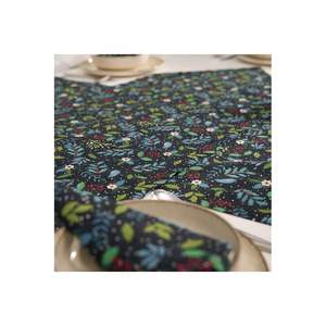 Elegante Juego de Mesa de Comedor de Algodón con Diseño Tradicional de 7 Piezas y Patrón Floral, Incluye 6 Manteles Individuales y 1 Camino de Mesa Triangular para Uso Doméstico - Product Image 2