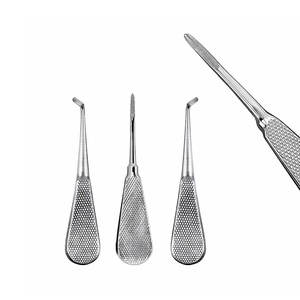 Ascenseur de racine droit Coleman avec élévateurs de racine à longues dentelures avec poignée en acier inoxydable Ensemble de 03 instruments dentaires - Product Image 1