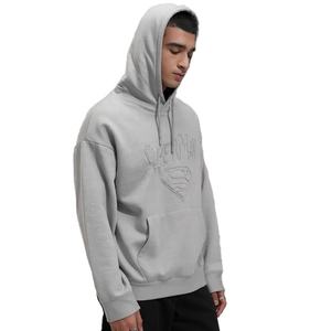 Sweat à capuche décontracté solide gaufré French Terry Heavyweight Oversized Unisex Custom Embossed Hoodie - Product Image 3