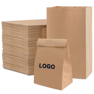 ถุงกระดาษคราฟท์สีขาวธรรมดาเป็นมิตรกับสิ่งแวดล้อมบรรจุภัณฑ์แบบด้ามจับฟรีสำหรับขายปลีกช็อปปิ้งและของขวัญพร้อมโลโก้ตามสั่ง - Product Image 1