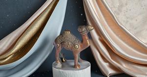 PARIJAT HANDICRAFT Estatuilla de camello de latón hecha a mano Diseño Art Deco Ecológico Durable Chino Fengshui Animales decorativos para - Product Image 4