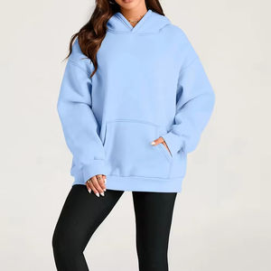 Nueva Sudadera con Capucha de Forro Polar de Invierno 2026 de Alta Calidad, Azul Cielo, para Mujer, Tallas Grandes, Estilo Urbano, la Más Moderna - Product Image 2