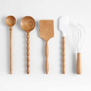 Thick And Strong <b>Wooden</b> <b>Cooking</b> <b>Spoon</b> Set Suitable For <b>Cooking</b> Dense Foods And Mixing Thick Ingredients - Product Image 3