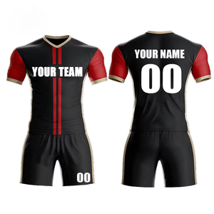 Venta caliente V-Neck Style Soccer Football Jersey Arte personalizado Kit personalizable en Popular Soccer Wear - Product Image 4
