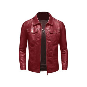 Blouson de moto en cuir Manteau en cuir Fashion Vêtements d'hiver en cuir - Product Image 2