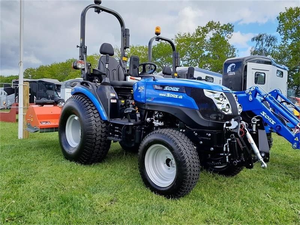 Tractor de ruedas SOILS H26 de 25HP 4WD azul con cargador frontal y accesorio trasero - Product Image 2