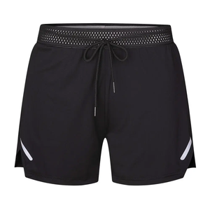 <b>Men's</b> Double Layer Gym Mesh <b>Shorts</b> <b>5</b> <b>Inch</b> <b>Inseam</b> Breathable Solid Pattern Logo Casual Hip-Hop Style for Summer - Product Image 2