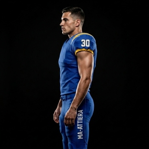 Uniforme de Fútbol Americano Personalizado Azul Rey, Pantalones Acolchados, Número 30, Ropa Deportiva de Alto Rendimiento, Fabricación al por Mayor OEM ODM - Product Image 3