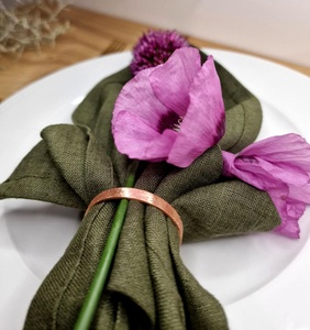 Top Selling Stocked Eco-Friendly Floral Pattern Pure Metal Napkin Ring for Wedding Reception Home Dining Decor Worldwide Export - Product Image 5
