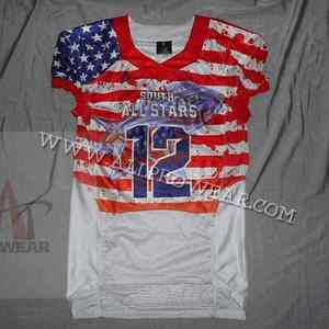 Maillots de football américain personnalisables AP WEAR, ensembles à manches courtes, respirants, grandes tailles, saison estivale, 100% polyester - Product Image 6