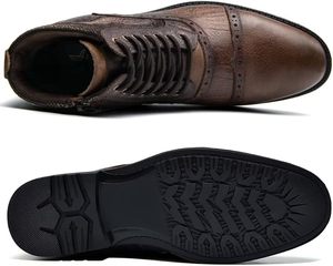 Stylish Comfortable Dress Shoes High Quality Leather <b>Boots</b> <b>with</b> Zipper <b>for</b> <b>Men</b> at Elegant Wholesale Prices - Product Image 2