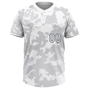 เสื้อเบสบอลมีกระดุม2เม็ดเสื้อทีมระบายอากาศได้ดีเสื้อกีฬาผ้าโพลีเอสเตอร์แห้งเร็วเสื้อเบสบอล - Product Image 1