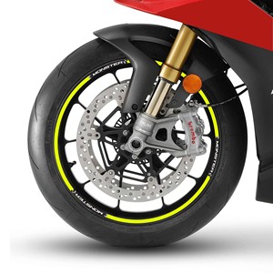 Nastri cerchio moto compatibili copricerchi MONSTER giallo Neon 17 \ "DUCATI - Product Image 2