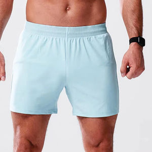 Short de gym en polyester léger pour homme, avec logo personnalisé, short de jogging respirant et à séchage rapide, short de fitness solide et confortable - Product Image 1