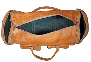 Sac de sport en cuir véritable unisexe fait à la main, sac de voyage de qualité supérieure fabriqué en inde au meilleur prix - Product Image 2