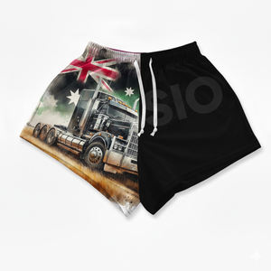 Short de rugby unisexe conçu sur mesure Short de football à impression numérique bicolore avec fermeture éclair respirant à séchage rapide 100% polyester - Product Image 1