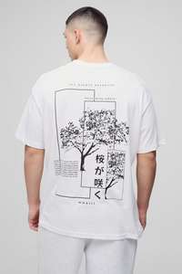 Nuevo estilo Trending White Oversized Blossom Tree Graphic T-Shirt Venta al por mayor OEM 100% Cotton Men's T-Shirt DTG Print Logo T-Shirt - Product Image 6