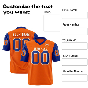 Maillot de football américain universitaire en gros, uniforme en polyester 180 GSM à manches courtes, respirant, grande taille, vêtements de sport d'équipe - Product Image 4