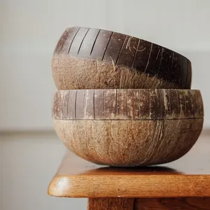 Motif sculpture noix de coco bol de coquille Vietnam coco ensembles de vaisselle OEM personnalisé accepté bols naturels - Product Image 4
