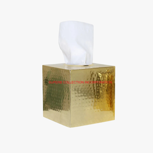 Boîte à mouchoirs rectangulaire en métal noir antique faite à la main distributeur de mouchoirs élégant et organisateur de bureau pour la maison ou le bureau - Product Image 5