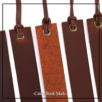 Marque-page en cuir classique avec cordon en cuir cousu, personnalisable, durable, cadeau promotionnel pour les amateurs de livres, les lecteurs, les hommes
