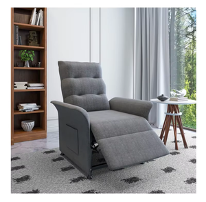 Élégant canapé inclinable électrique moderne 1 place nouvellement lancé gris foncé avec cadre en bois Design électro élégant - Product Image 2