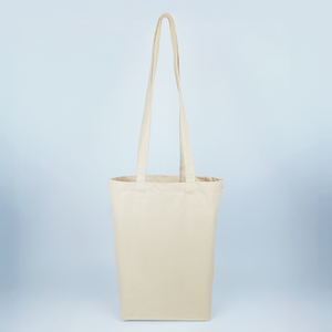 Sina – Borsa in cotone con fondo pieghevole e manici lunghi - Product Image 3