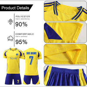 Uniforme de Fútbol Transpirable y Ligero, Camiseta y Pantalones Cortos para Clubes, Equipos y Deportes al Aire Libre - Product Image 3