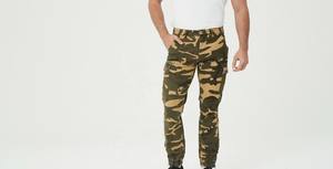 กางเกงคาร์โก้สำหรับผู้ชายกางเกงคาร์โก้สีทึบ - Product Image 6