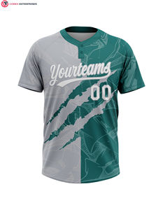 Maillot de softball unisexe à deux boutons personnalisé respirant à séchage rapide t-shirts de softball pour femmes uniforme d'équipe sportive - Product Image 6