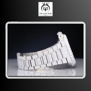 Relojes de Lujo Premium, Totalmente Engastados con Diamantes de Moissanita, Hechos a Mano, de Acero Inoxidable, Resistentes al Agua, para el Mundo Entero - Product Image 3