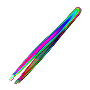 Venta al por mayor de pinzas de cejas de acero inoxidable de primera calidad con logotipo personalizado, producto de primera calidad para el cuidado de las cejas con embalaje de primera calidad - Product Image 2