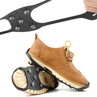 Crampons à glace TPE antidérapants en acier pour la marche, la randonnée, la pêche sur glace – Faciles à poser, portables, pour l'hiver en extérieur