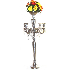 Attractive Design Handmade Fancy <b>Candelabra</b> With Glass Votives Newest Luxury Metal Candle Pillar Manufacturer of Candle Stand - Product Image 5