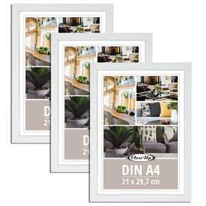 Juego de 3 Marcos de Fotos de Madera Blancos Simples, Tamaño A4, para Decoración del Hogar, Manualidades, Arte, Tamaño 12x16 - Product Image 2