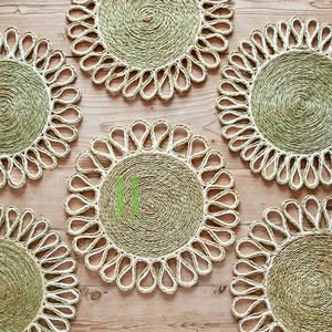 Hot Seller Bamboo Bohemian Eco-Friendly Braided Plait Placemats Variety Sizes Custom <b>Table</b> Decorations for <b>Christmas</b> Handmade - Product Image 2