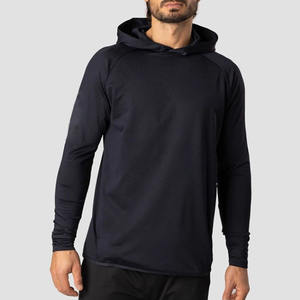 Sudadera con capucha deportiva personalizada para hombre 92% poliéster 8% Spandex tejido reciclado naranja quemado con Capucha ajustable sudaderas - Product Image 5