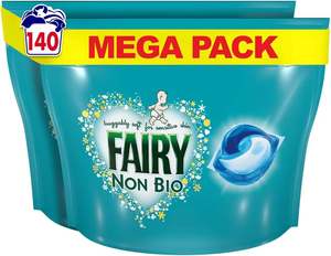 Capsules de lessive Fairy Non Bio, liquide, 140 lavages, douceur enveloppante pour peaux sensibles - Product Image 2