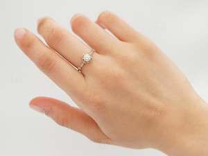 แหวนหมั้นทอง18K ทำด้วยมือสไตล์วินเทจของขวัญวันครบรอบปีที่ดีแบบดั้งเดิมไม่มีสี - Product Image 6