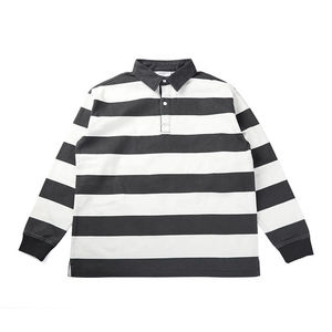 Rugby traditionnel personnalisé maillot solide col respirant 100% coton tissu à séchage rapide unisexe pour le style sportif de tous les jours - Product Image 4