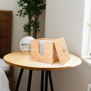 กล่องทิชชู่ไม้ไผ่ทรงสี่เหลี่ยมเปิดฝากล่องทิชชู่ทำด้วยมือเป็นมิตรกับสิ่งแวดล้อมของตกแต่งบ้านและโต๊ะจากเวียดนาม - Product Image 5